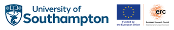 University of Southampton and ERC logos